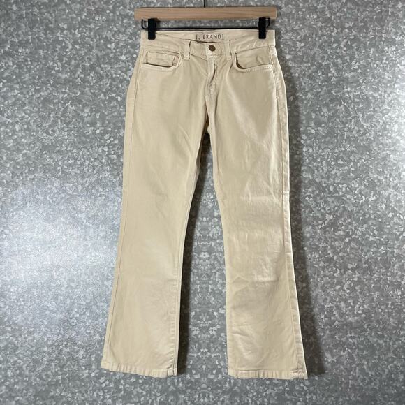 J Brand Gigi Muslin Cropped Flare Khaki Pants - Size 25 - Japanese Luxe Twill - Picture 2 of 9
